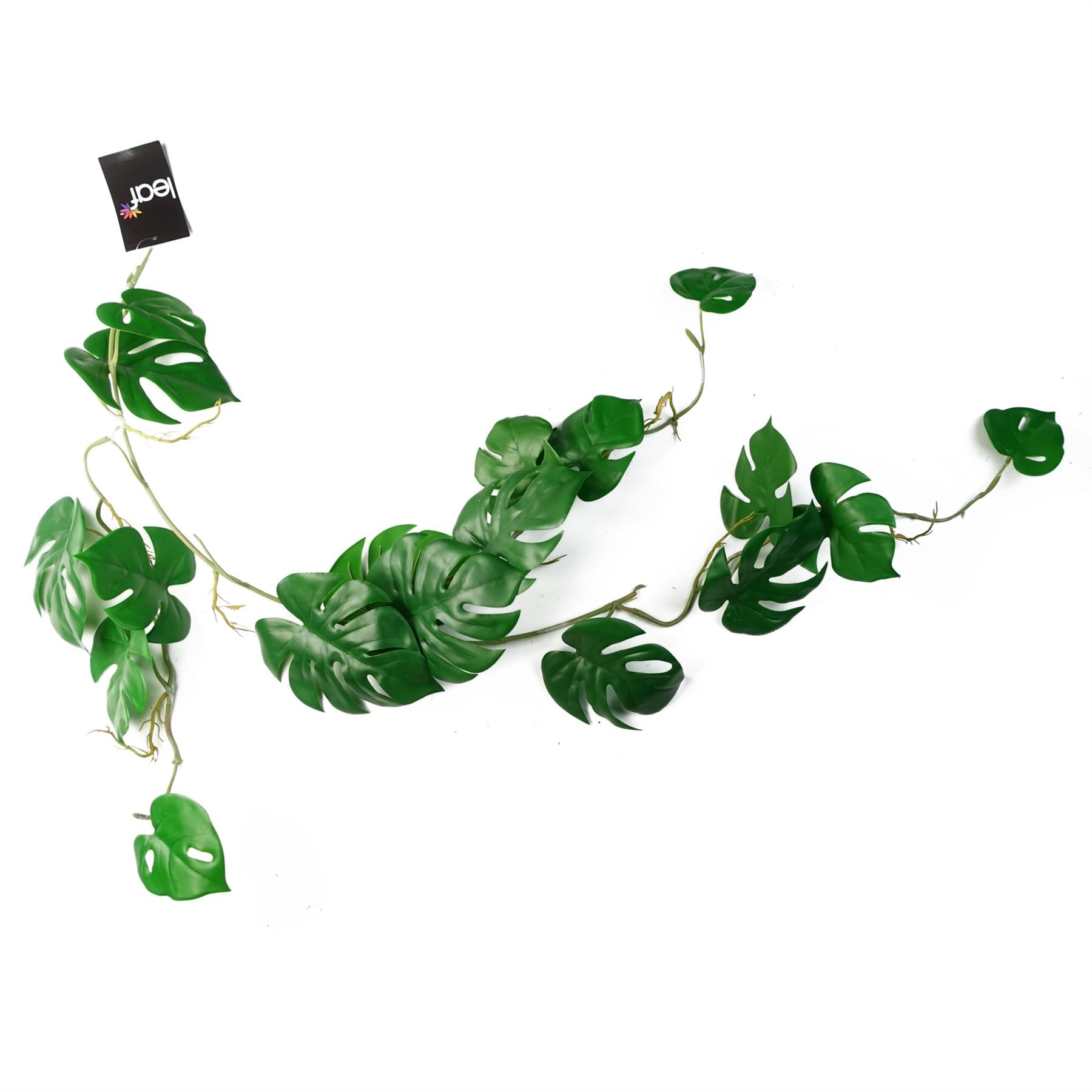 Leaf Pack of 6 Artificial Hanging Trailing Monstera Cheese Plants, 100cm