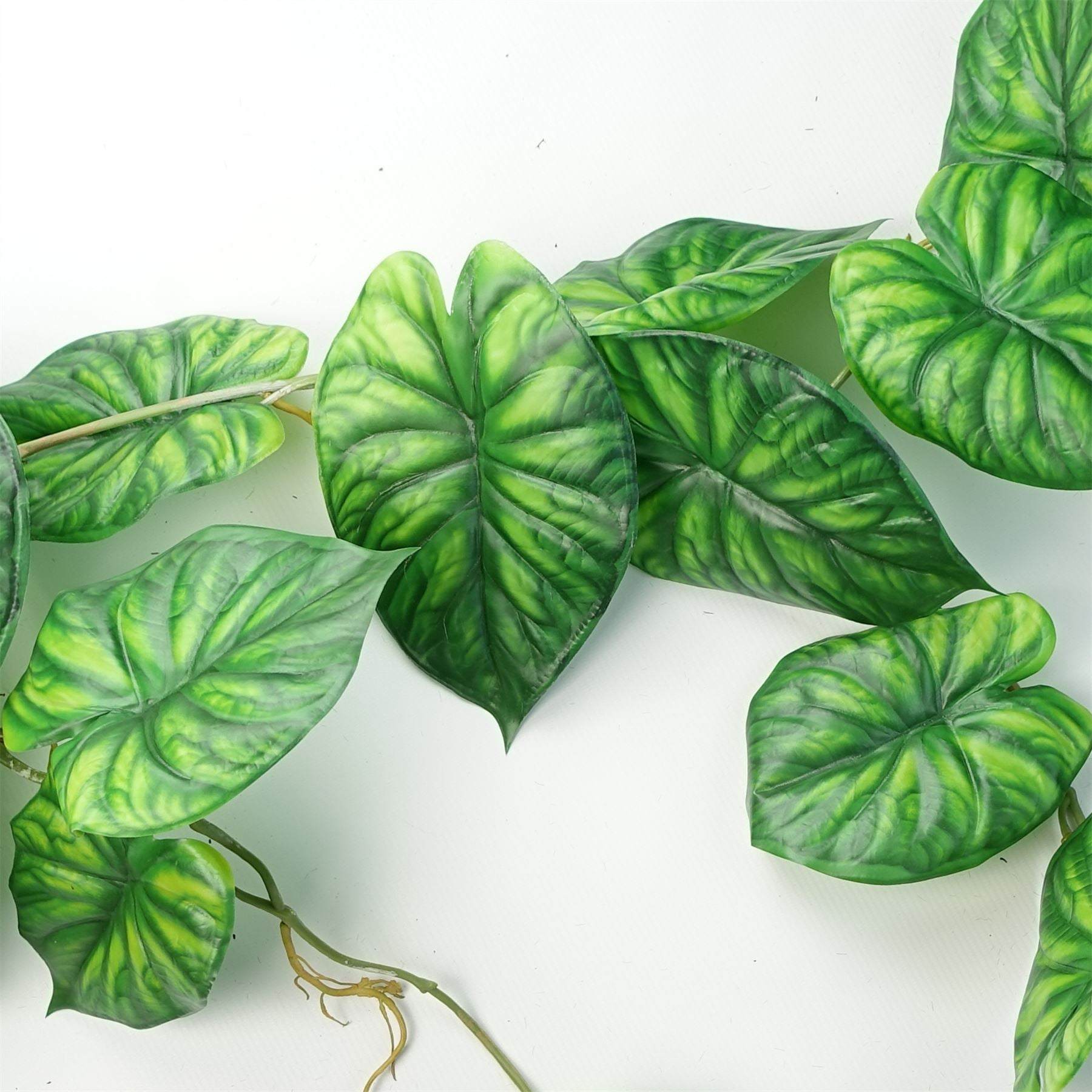 Leaf Pack of 6 Artificial Alocasia Dragon Scale Hanging Trailing Plant 120cm Green