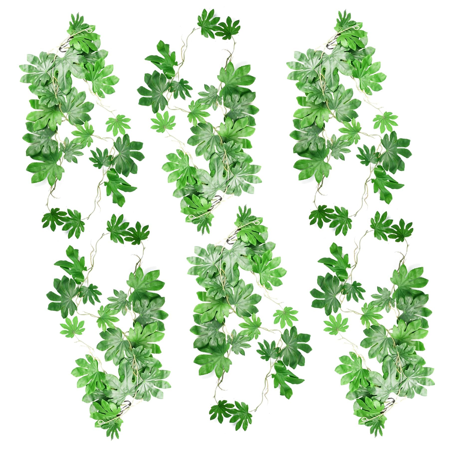 Pack of 6 Artificial Hanging Trailing Aralia Plant 110cm