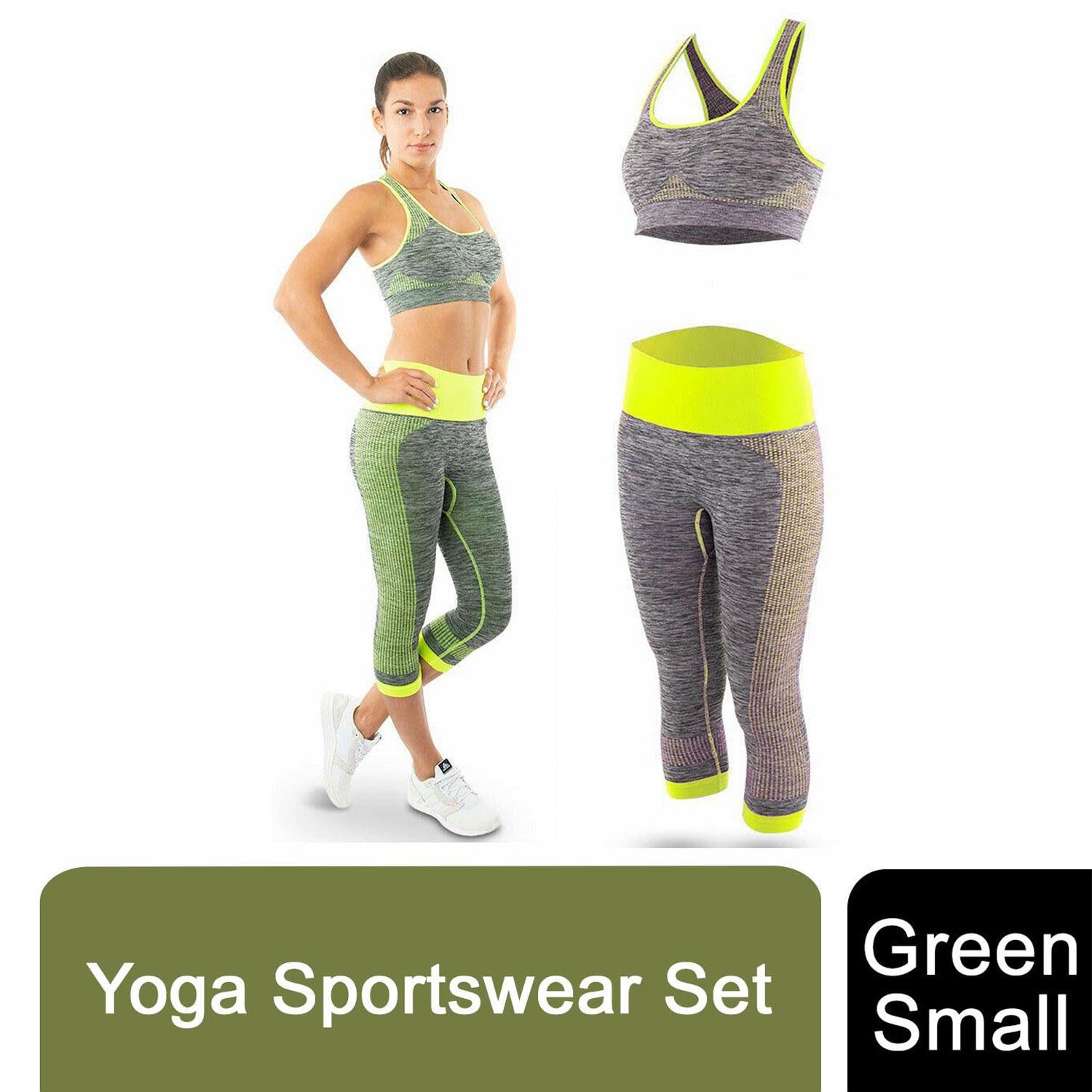 Zodiac Fitness Women Yoga Sportswear Set, Green, Small