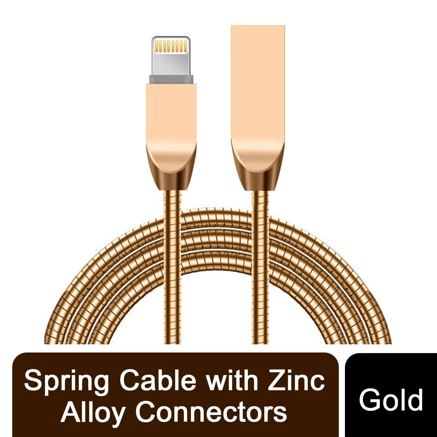 Spring Cable with Zinc Alloy Connectors
