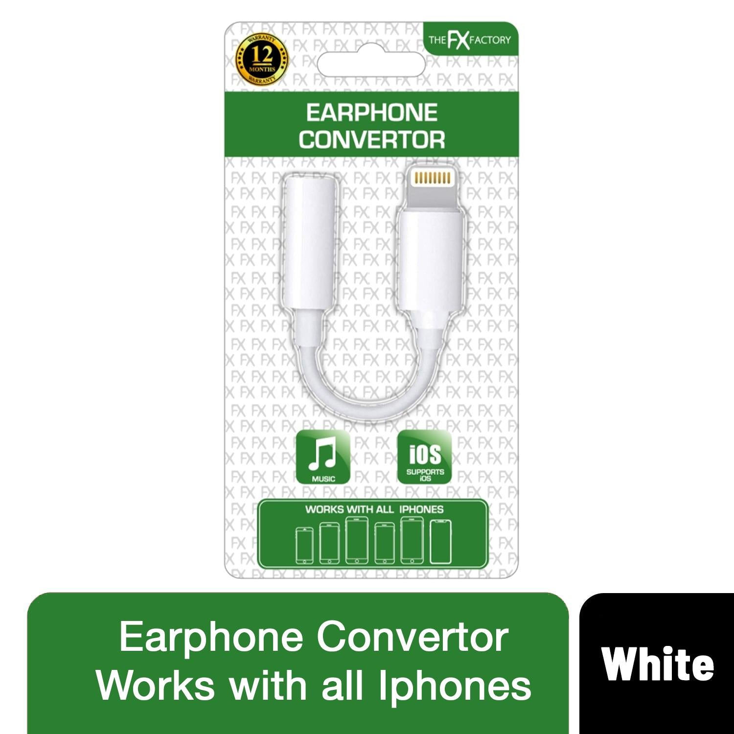 FX Earphone Converter for Phone to 3.5mm AUX Jack