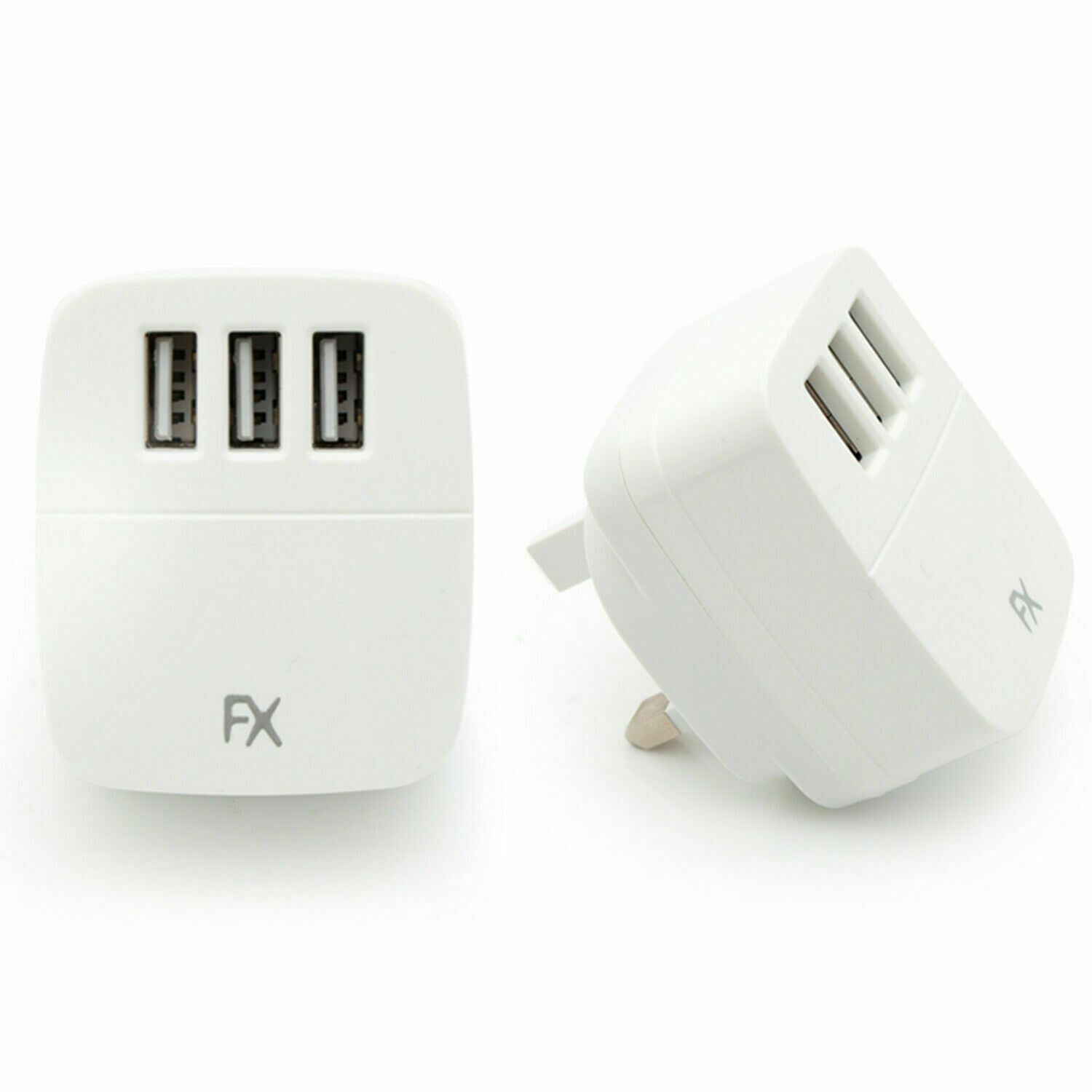 FX Powabud Mains Multiport USB Charger - White