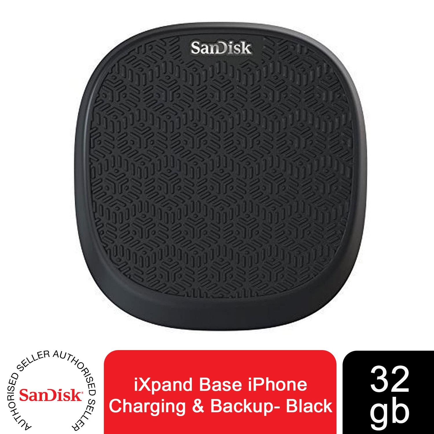 SanDisk iXpand Base for iPhone Charging & Backup - Black