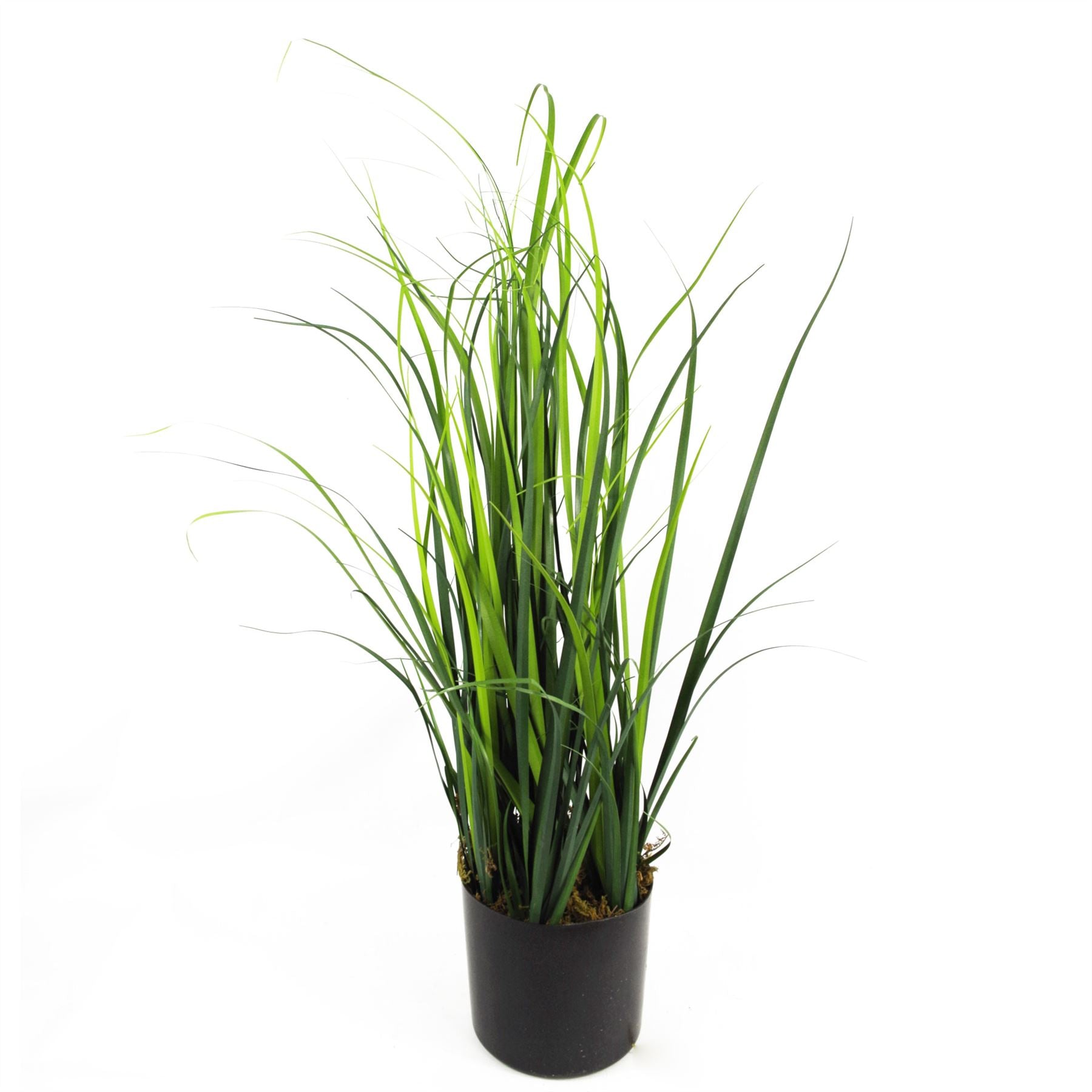 60cm Artificial Onion Grass Plant in Plastic Pot by Leaf