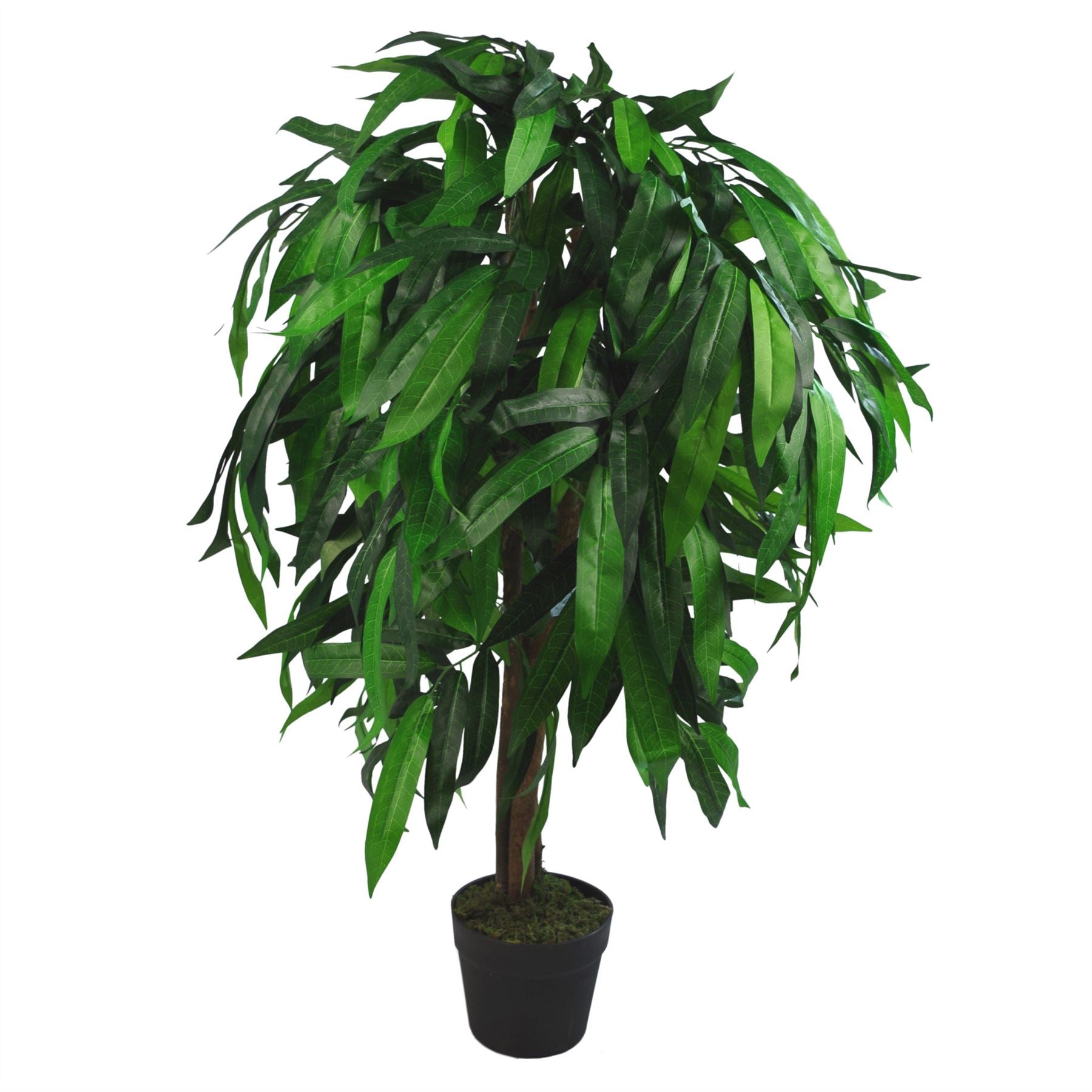 Leaf 100cm Artificial Mango Tree Plant in Pot