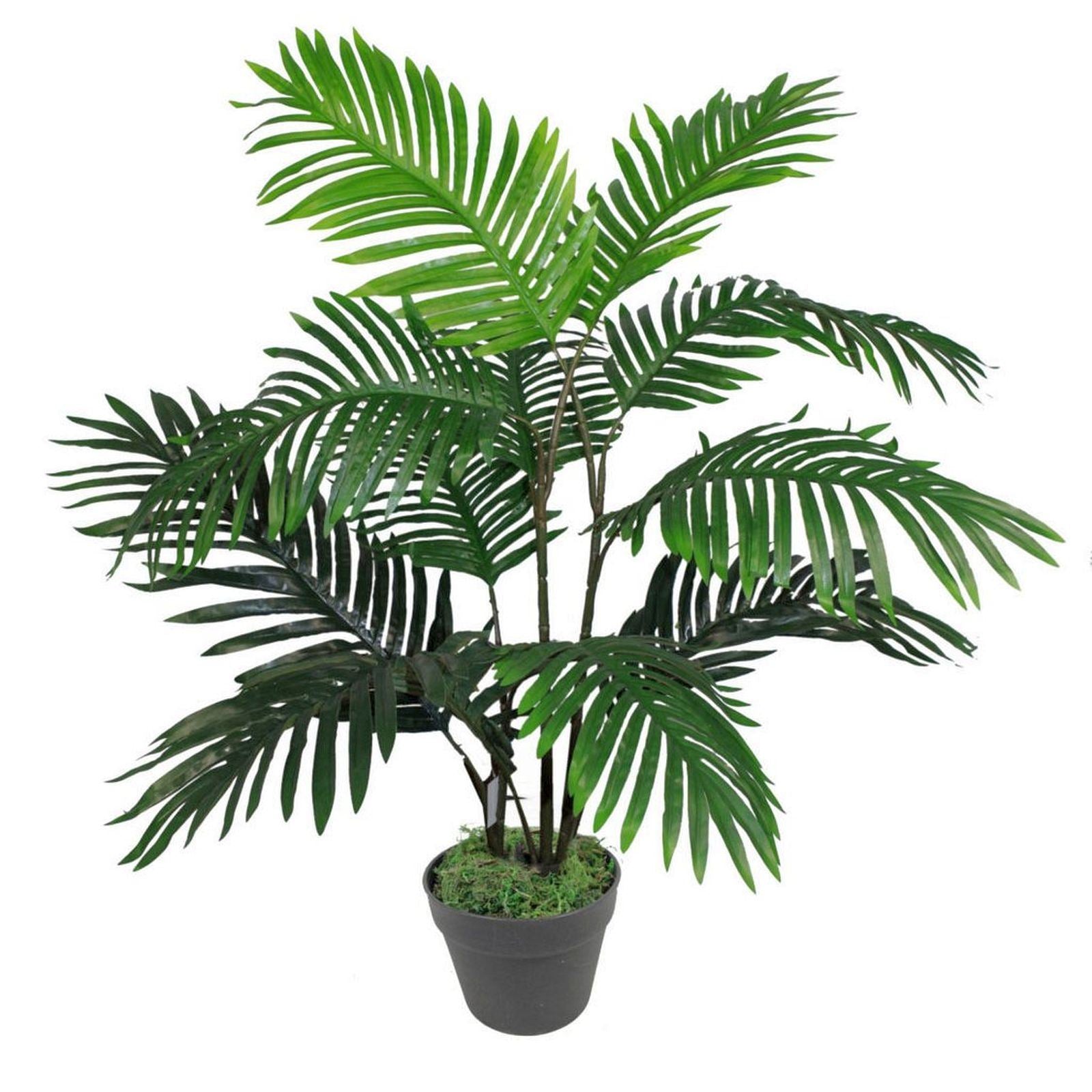 Leaf Design UK 90cm Large Realistic Artificial Palm Tree with Moss Covered Pot