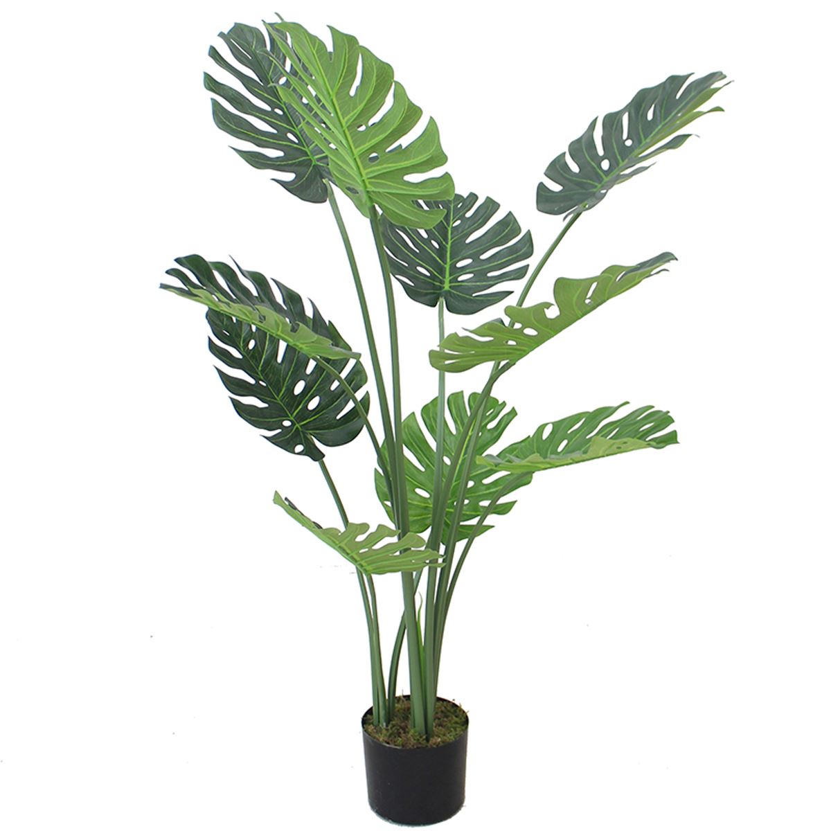 Leaf 120cm Realistic Monstera Artificial Plant in Black Pot