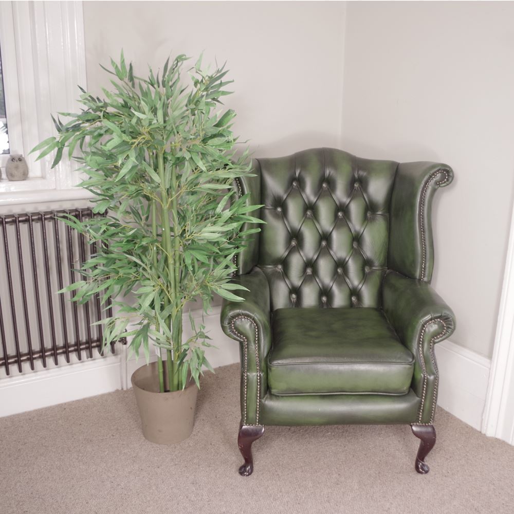 Leaf 120cm (4ft) Artificial Bamboo Tree with Extra Wide Leaves, Potted Indoor Plant