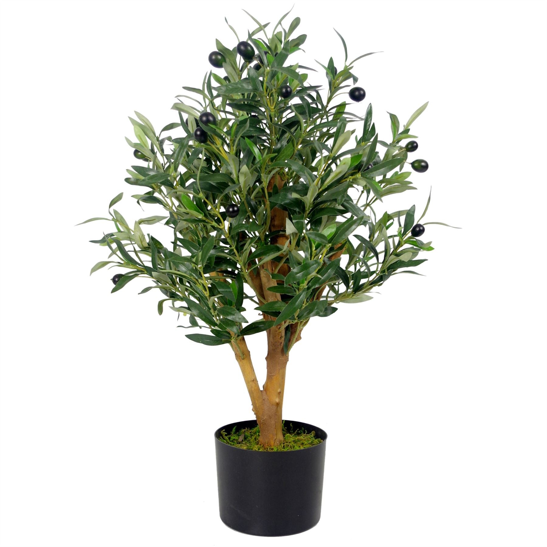 Leaf 65cm Artificial Olive Tree Bush in Pot - Premium Range