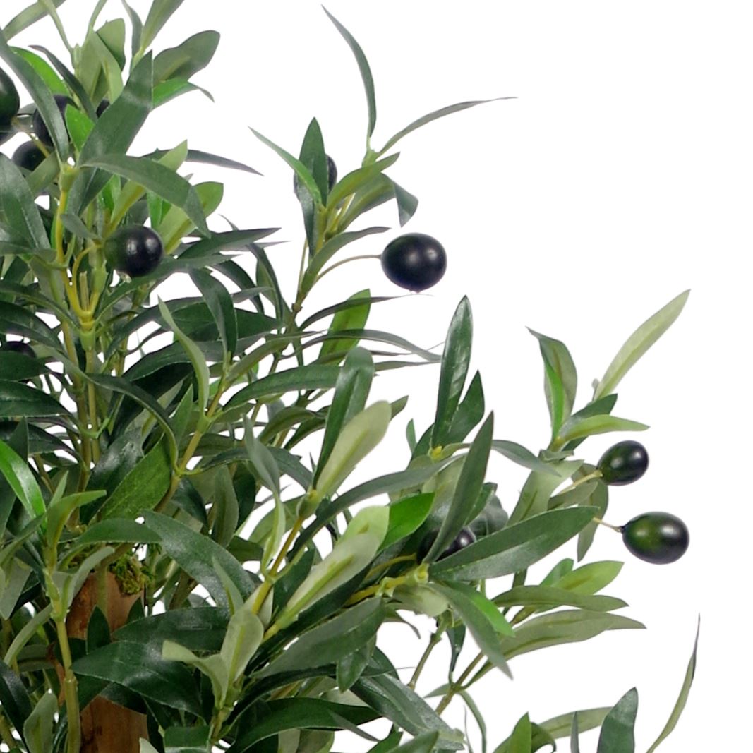 Leaf 65cm Artificial Olive Tree Bush in Pot - Premium Range
