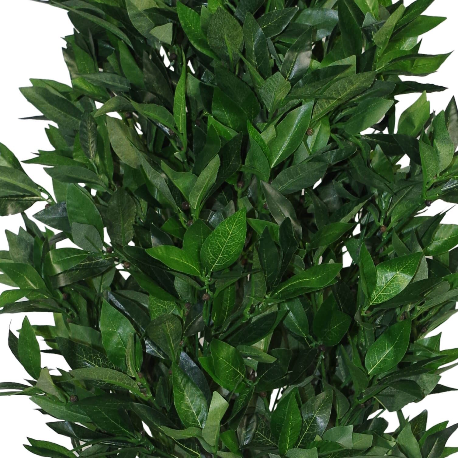Pair of 120cm Artificial Topiary Bay Trees, Pyramid Cone Shape, Potted, Extra Large