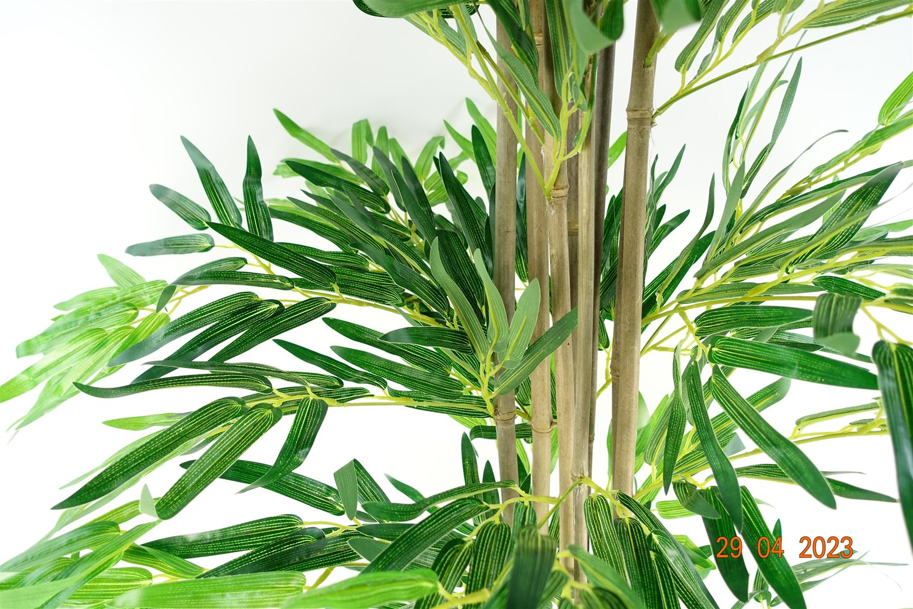 Leaf 180cm (6ft) Artificial Bamboo Tree with Real Natural Bamboo Canes, Natural Green, Potted