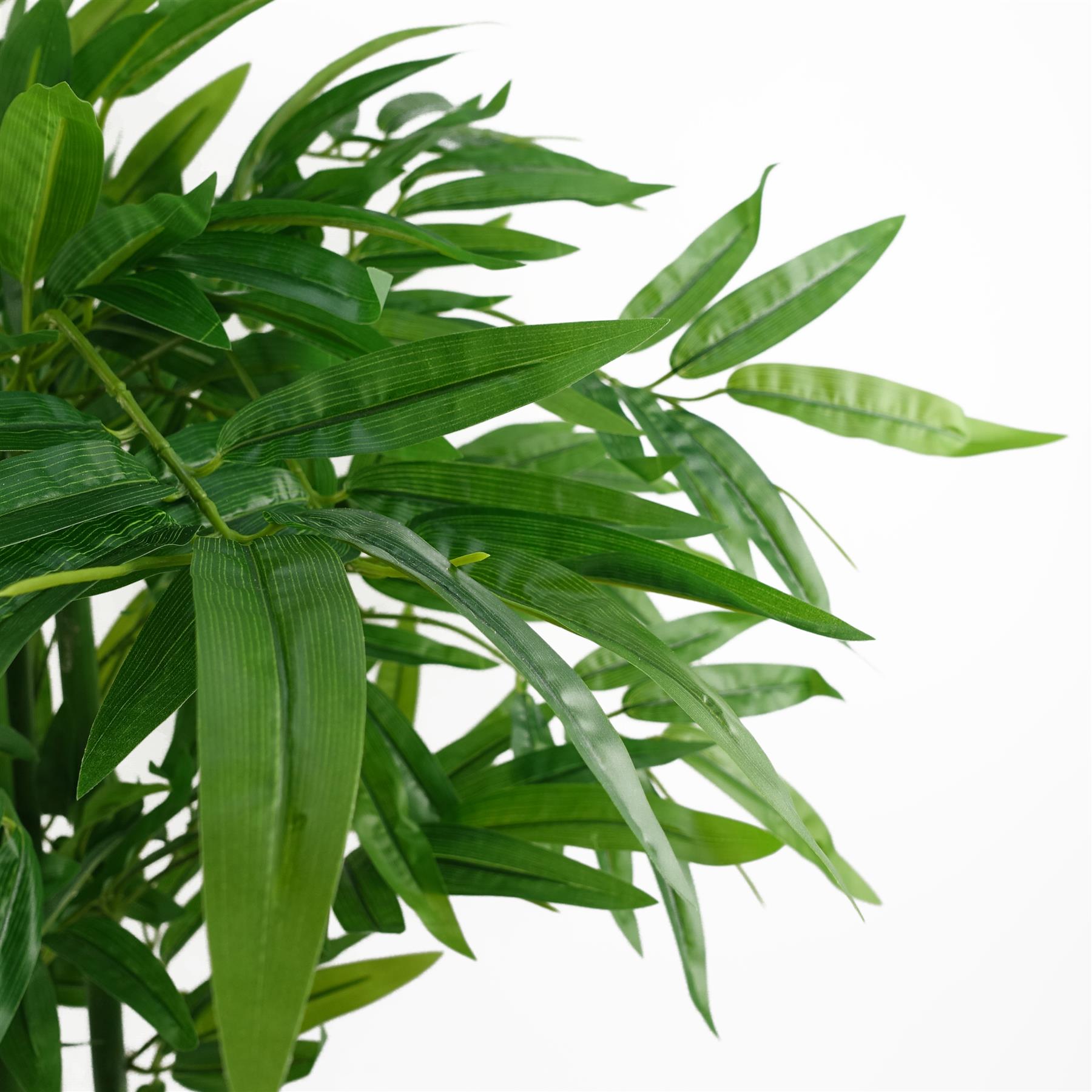 Leaf 90cm Realistic Artificial Bamboo Tree Green in Black Pot