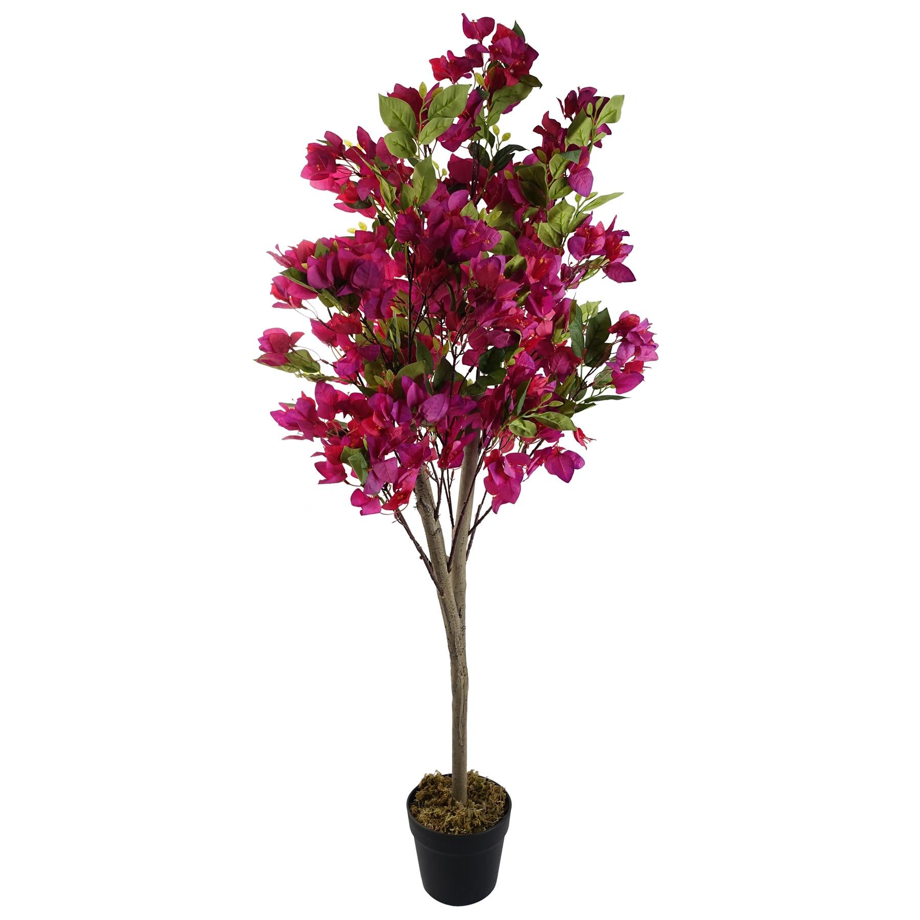 Leaf Artificial Pink Bougainvillea Tree 120cm, Potted