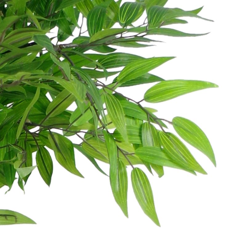 Leaf 100cm Artificial Mini Ruscus Tree - Premium Range, Real Wood Trunk, Silk Leaves, Potted