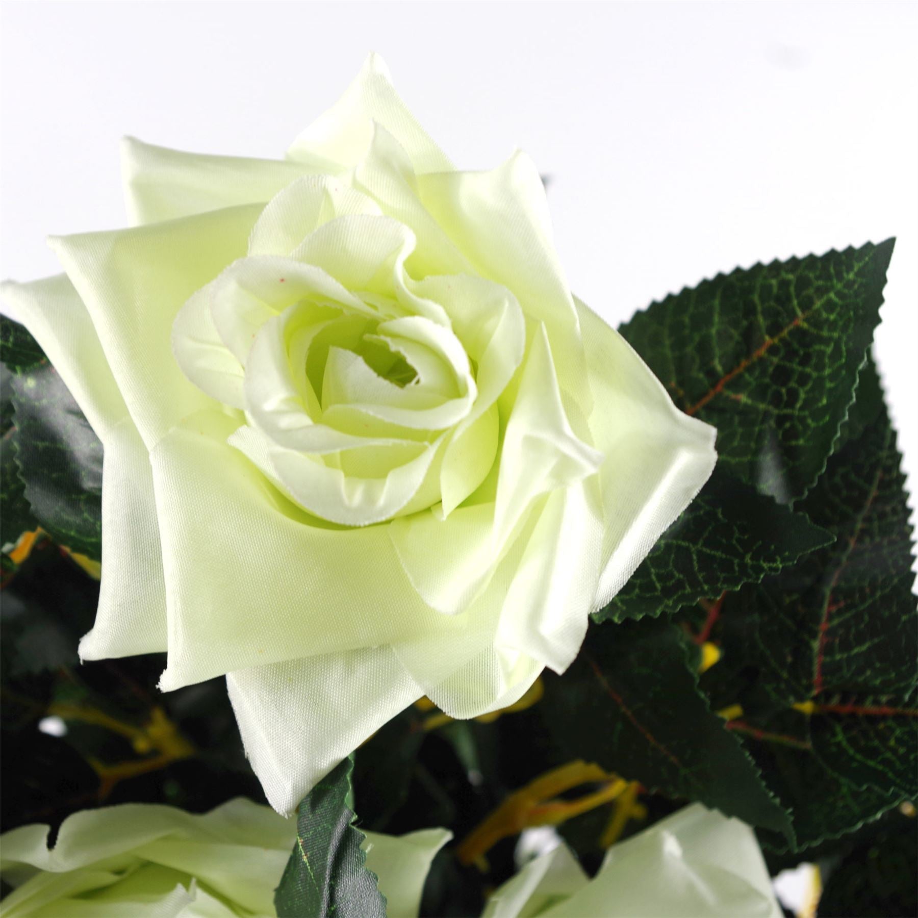Leaf Artificial Cream Rose Tree 90cm with Twisted Vine Detail