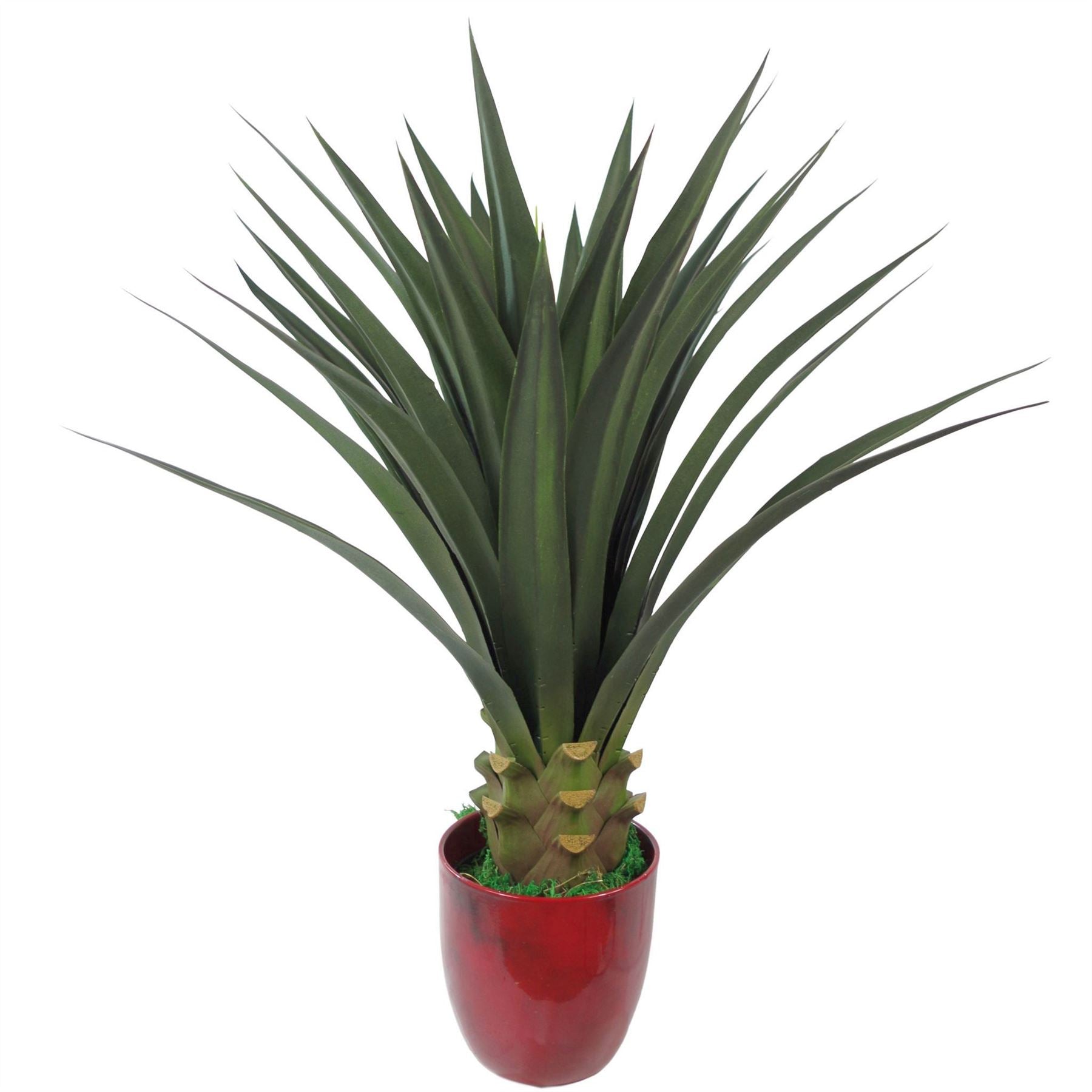 Leaf Design Tropical Artificial Yukka Plant 90cm with Weighted Plastic Pot