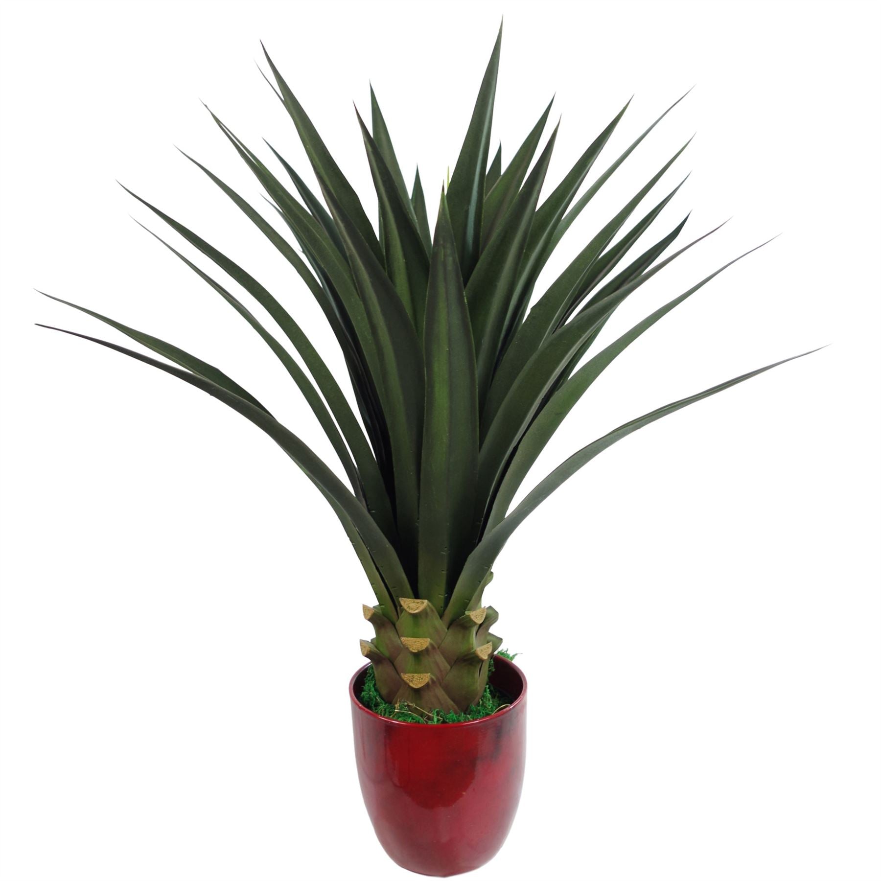 Leaf Design Tropical Artificial Yukka Plant 90cm with Weighted Plastic Pot