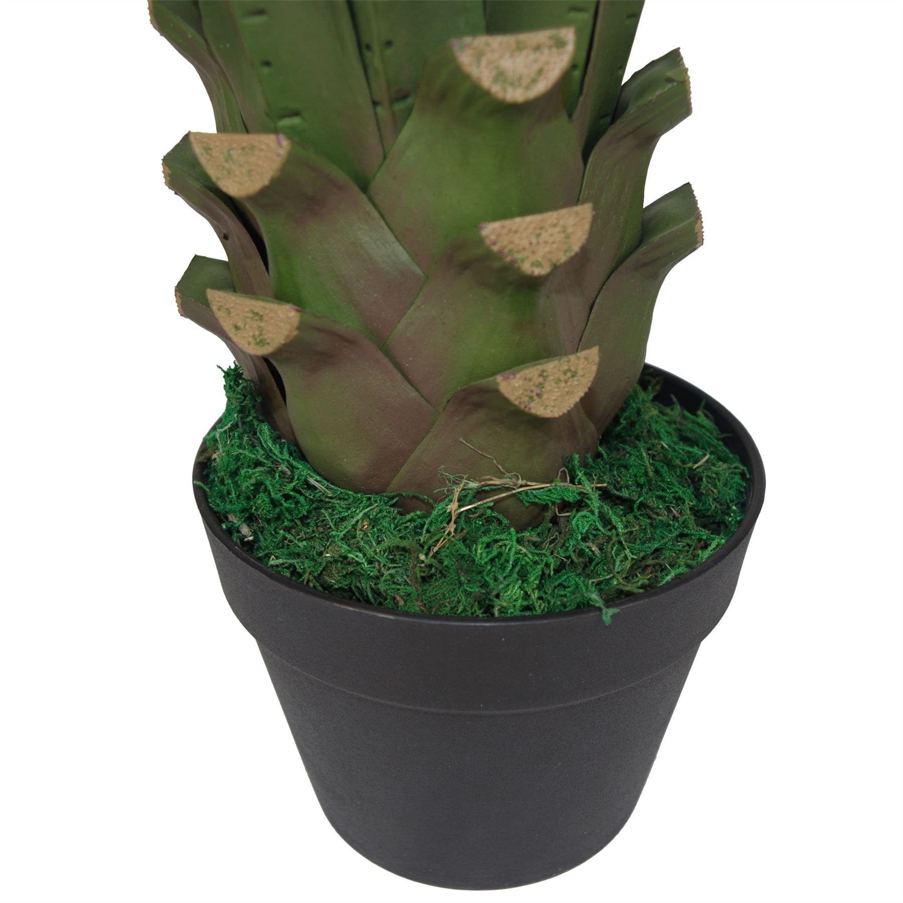Leaf Design Tropical Artificial Yukka Plant 90cm with Weighted Plastic Pot