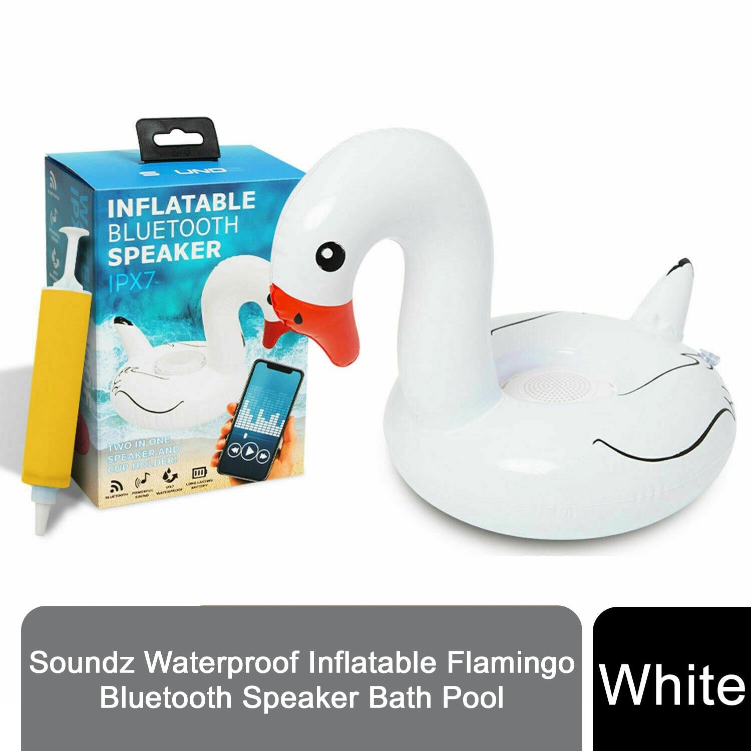 Soundz Waterproof Inflatable Flamingo Bluetooth Speaker