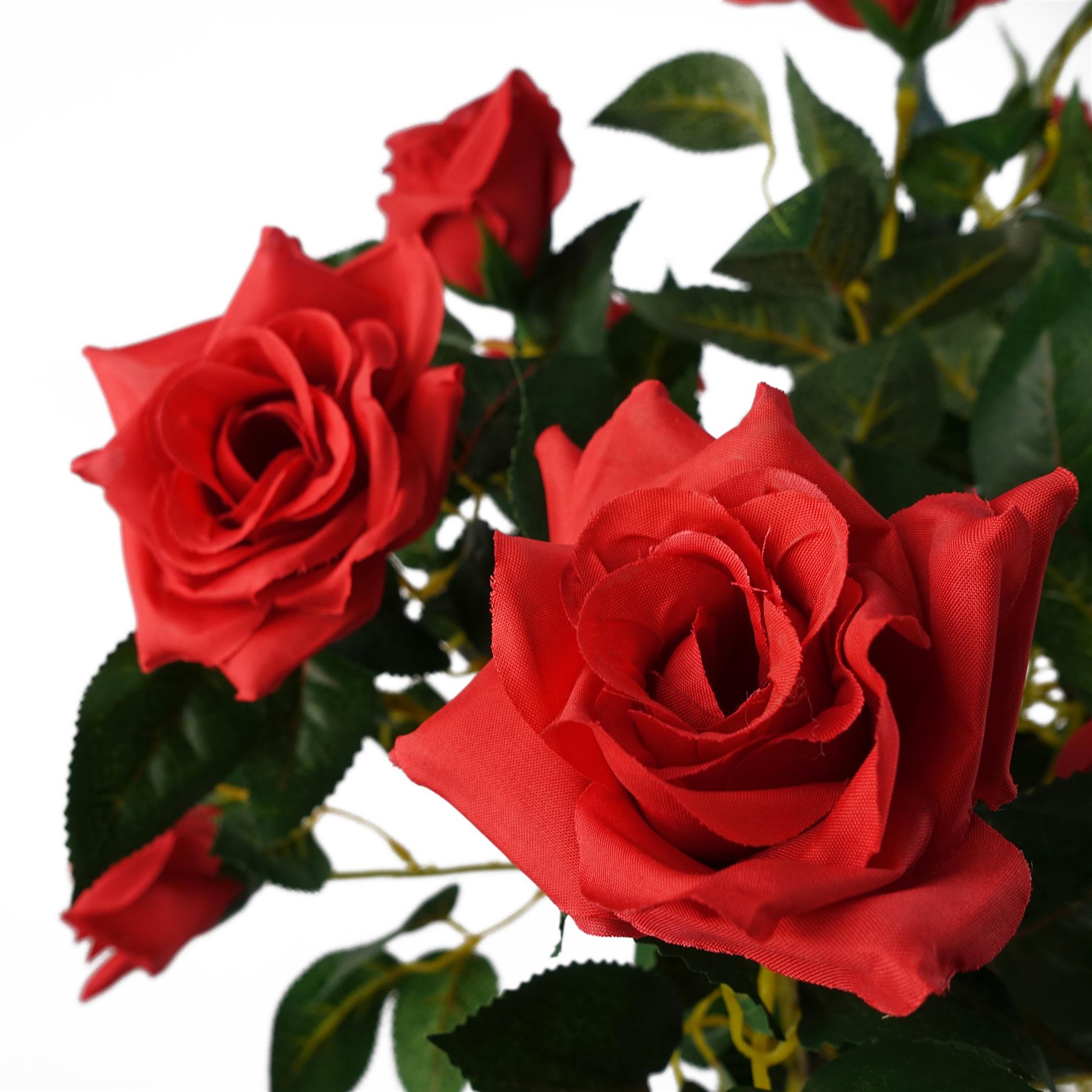 Leaf Artificial Red Rose Tree Wedding Decoration 90cm with Twisted Vine Detail