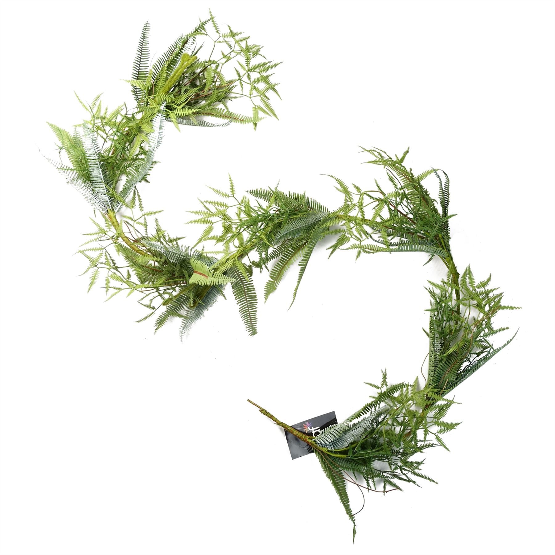 Leaf 180cm Artificial Hanging Trailing Fern Garland Plant, Shapeable Wired Stems, Handmade