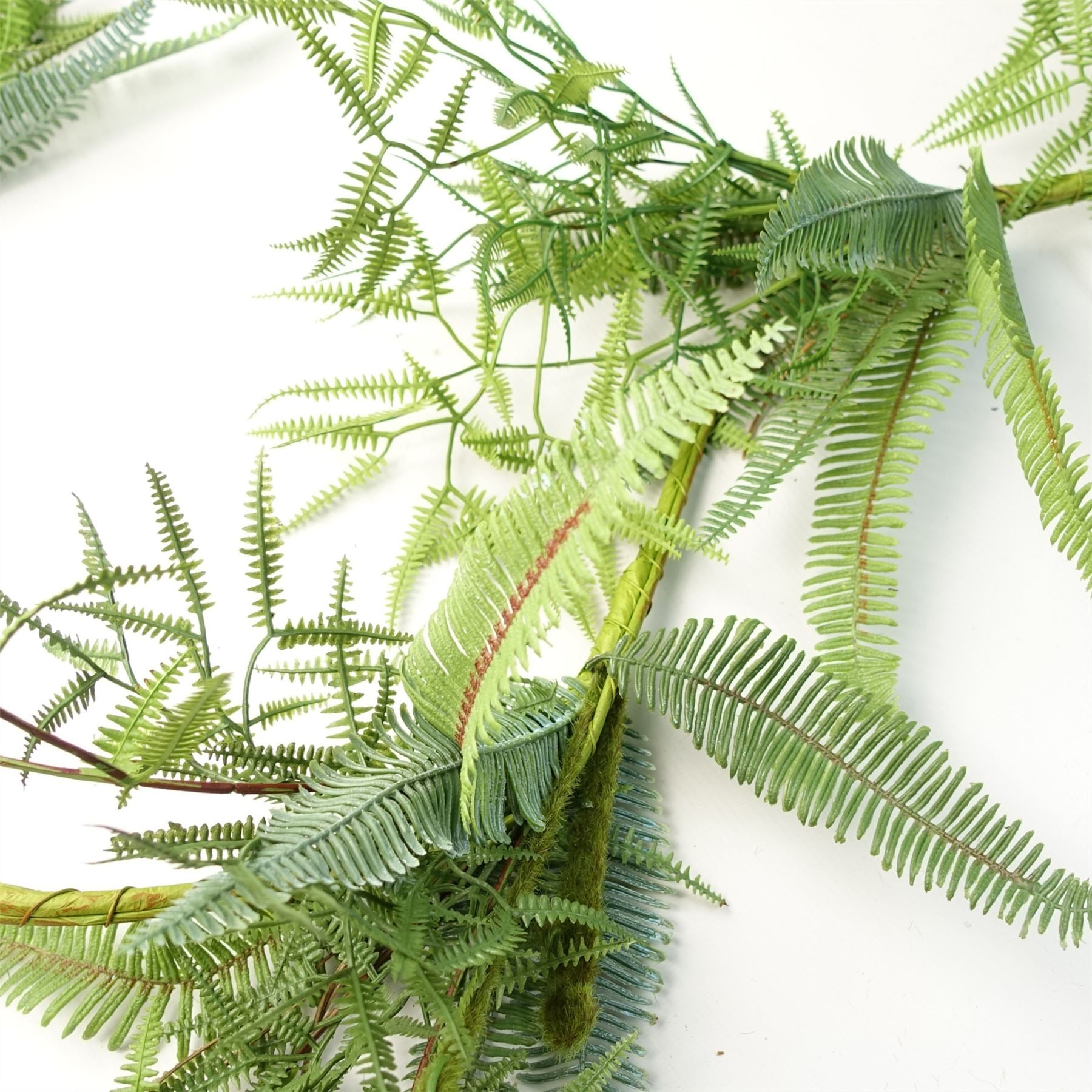 Leaf 180cm Artificial Hanging Trailing Fern Garland Plant, Shapeable Wired Stems, Handmade