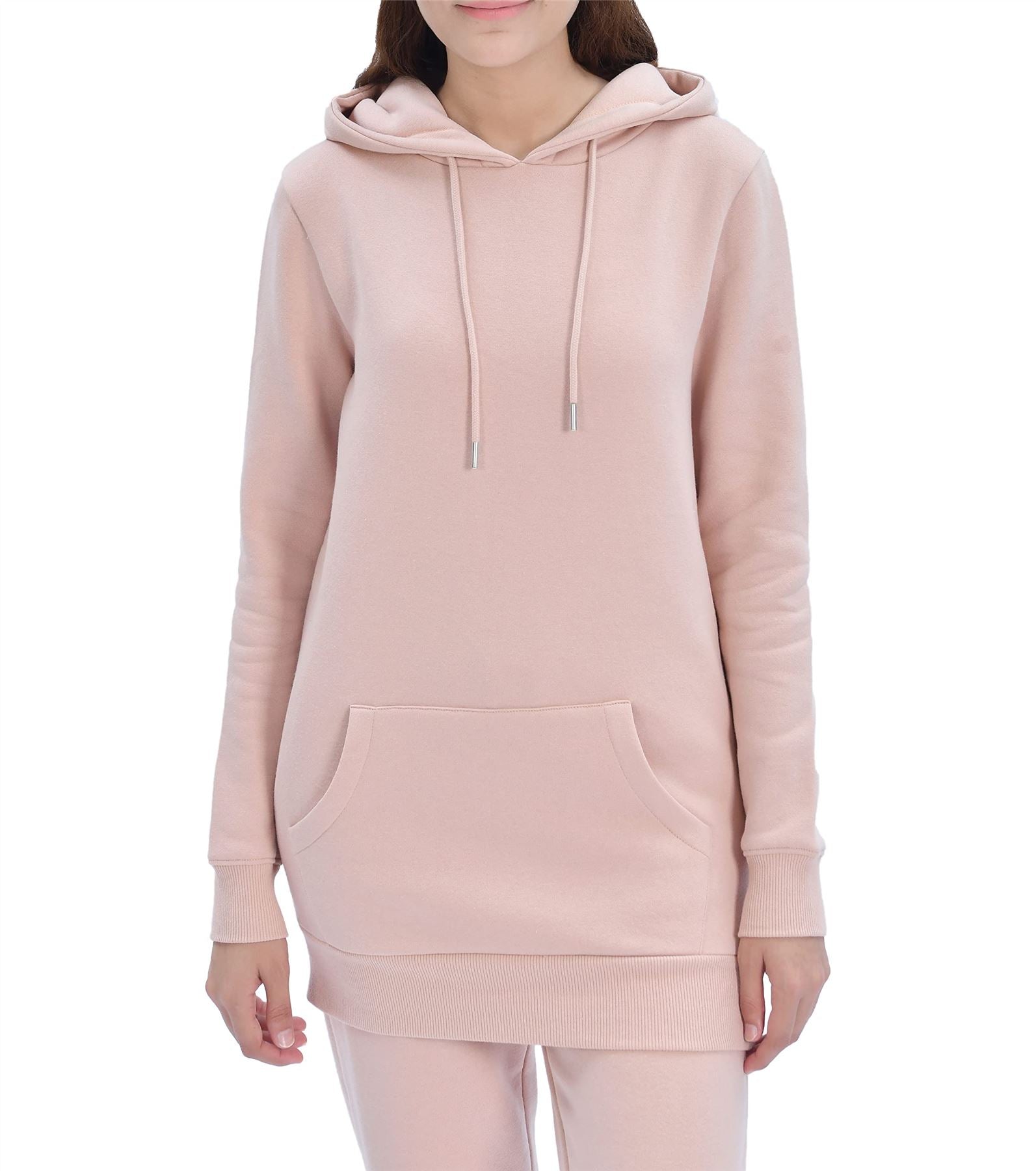 M17 Women’s Pullover Hoodie Jacket with Kangaroo Pocket, Rib Cuffs and Hem, Soft Touch Brushed Fabric, 57% Recycled Polyester 43% Cotton