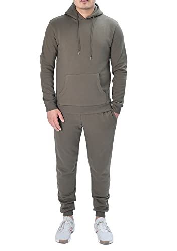 M17 Mens Khaki Long Sleeve Pullover Hoodie