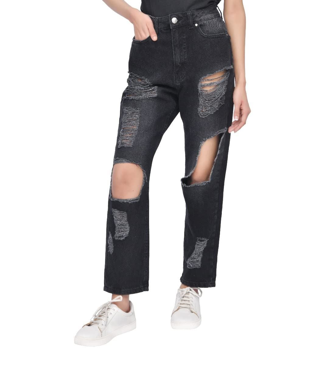 M17 Multi Rip High Waisted Mom Jean