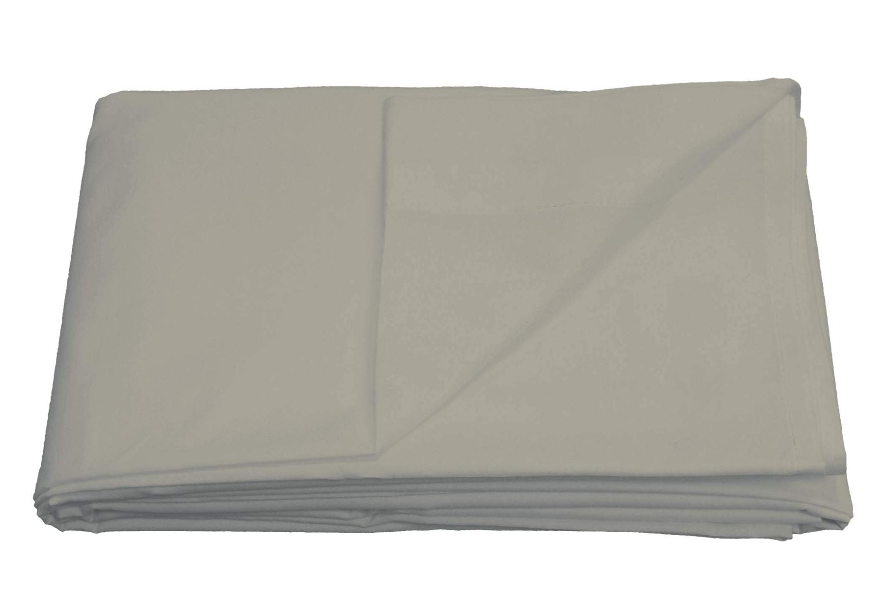 Sleepdown 68 Pick Cotton Flat Bed Sheet, 230cm x 254cm, Essential Range