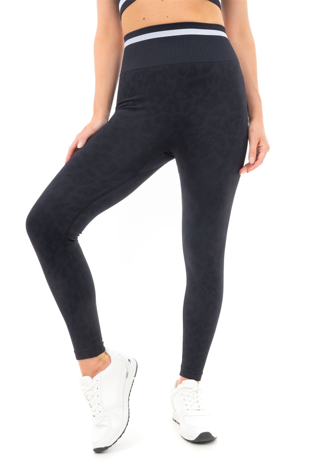 Ladies Leopard Print Seamless Bum Lift Leggings, High Waist, Breathable Lightweight Comfort Fit
