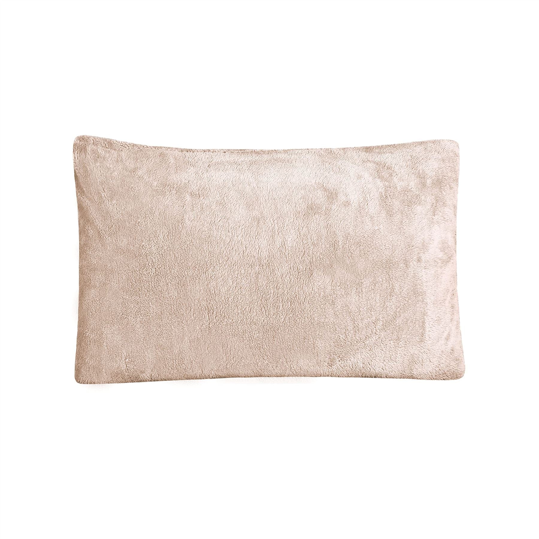 Sleepdown Teddy Fleece Natural Pillowcase Pair 50x75