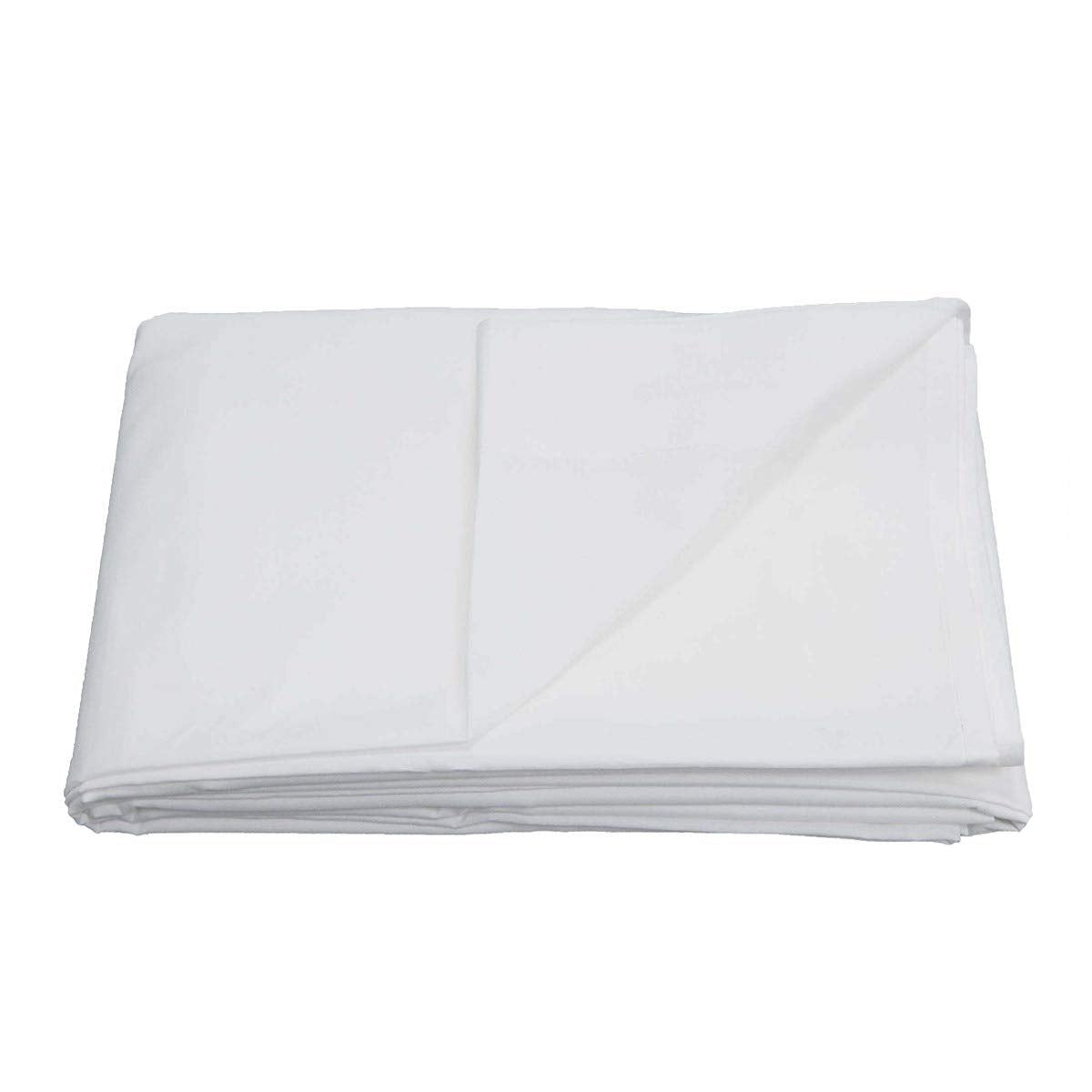 Sleepdown 68 Pick Cotton Flat Bed Sheet White