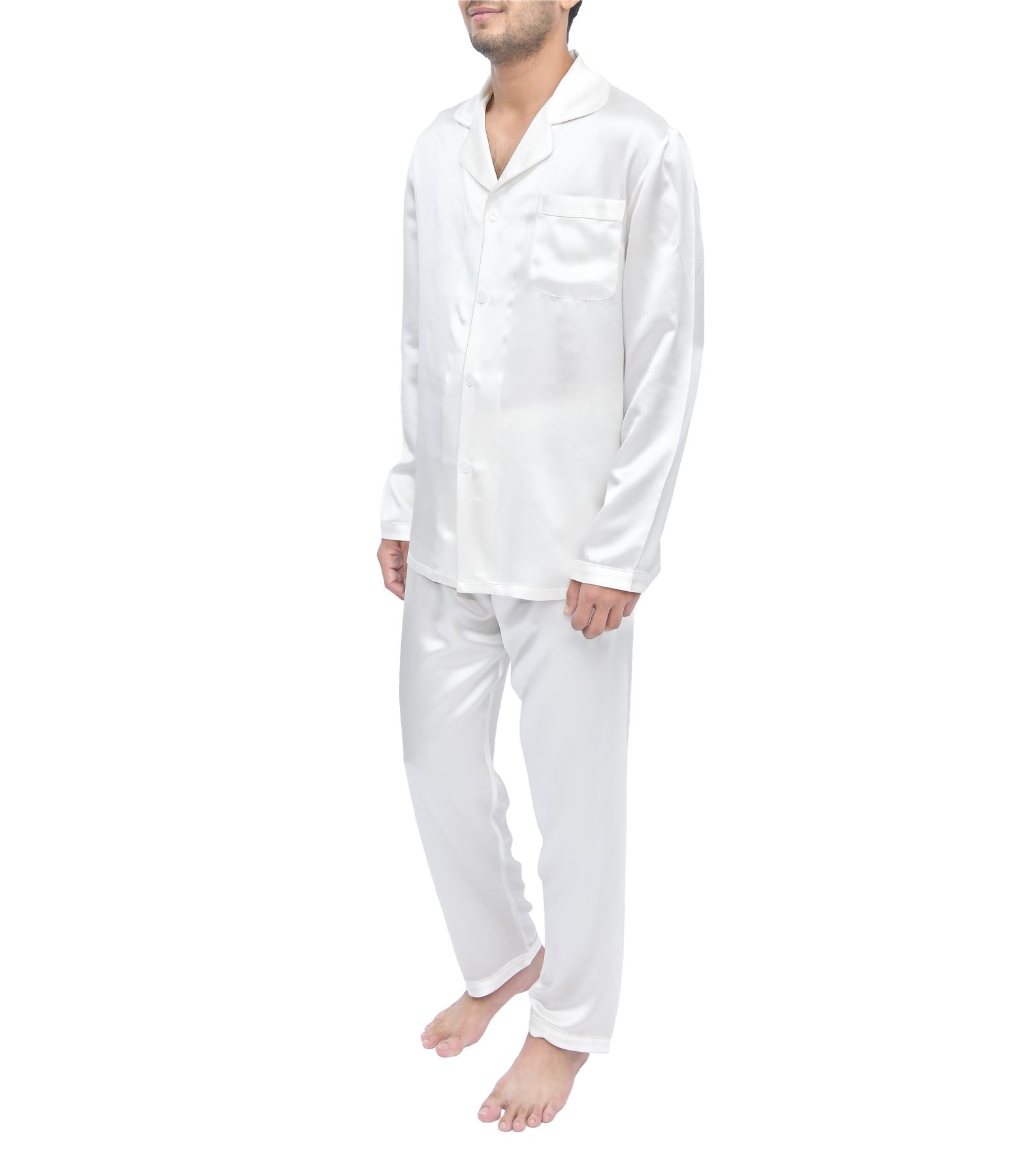 Sleepdown Men’s 100% Silk Pajama Long Set