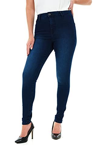 M17 Ladies High Waisted Skinny Fit Denim Jeans Dark Wash