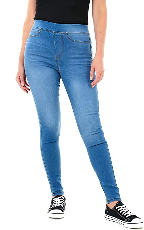 M17 Ladies Mid Wash Skinny Fit Denim Jeggings