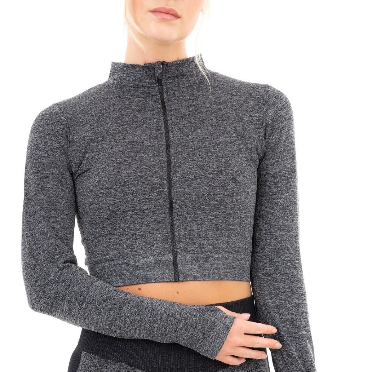 M17 Ladies Ribbed Seamless Jacket Black