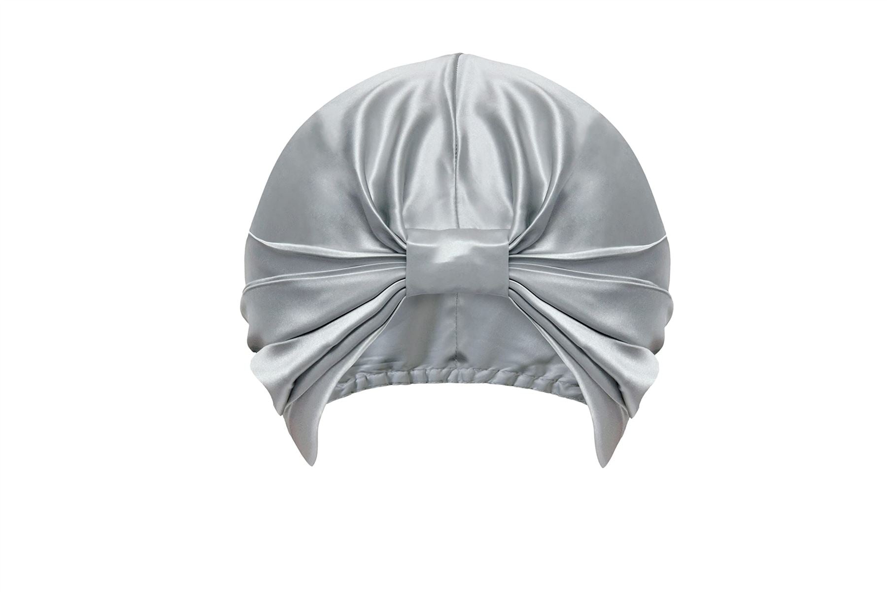 Sleepdown 100% Silk Hair Wrap 20cm Diameter Silver Grey 22 Momme