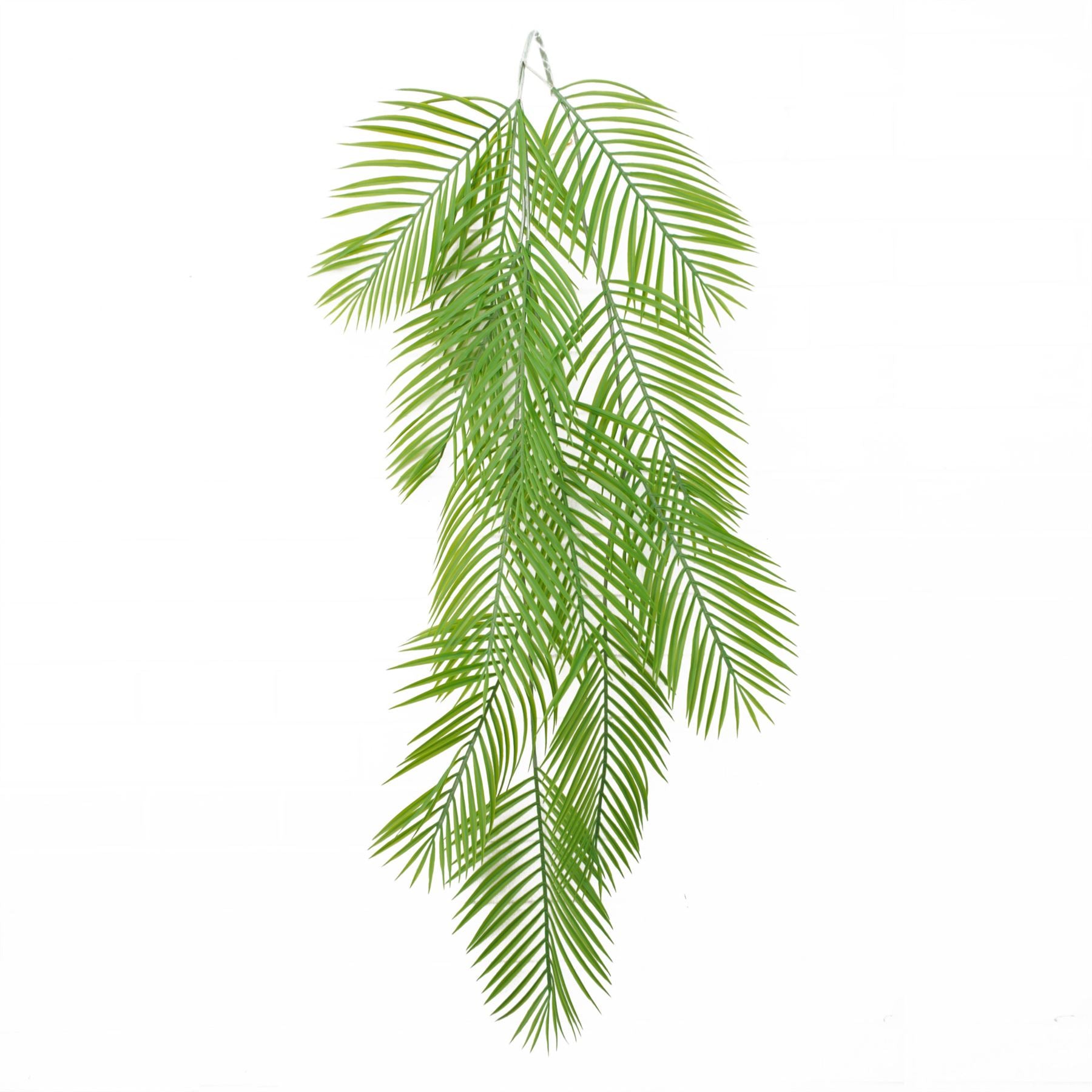 Leaf 120cm Artificial Hanging Palm Plant, Tropical Display, 12 Realistic Shaped Plastic Leaves
