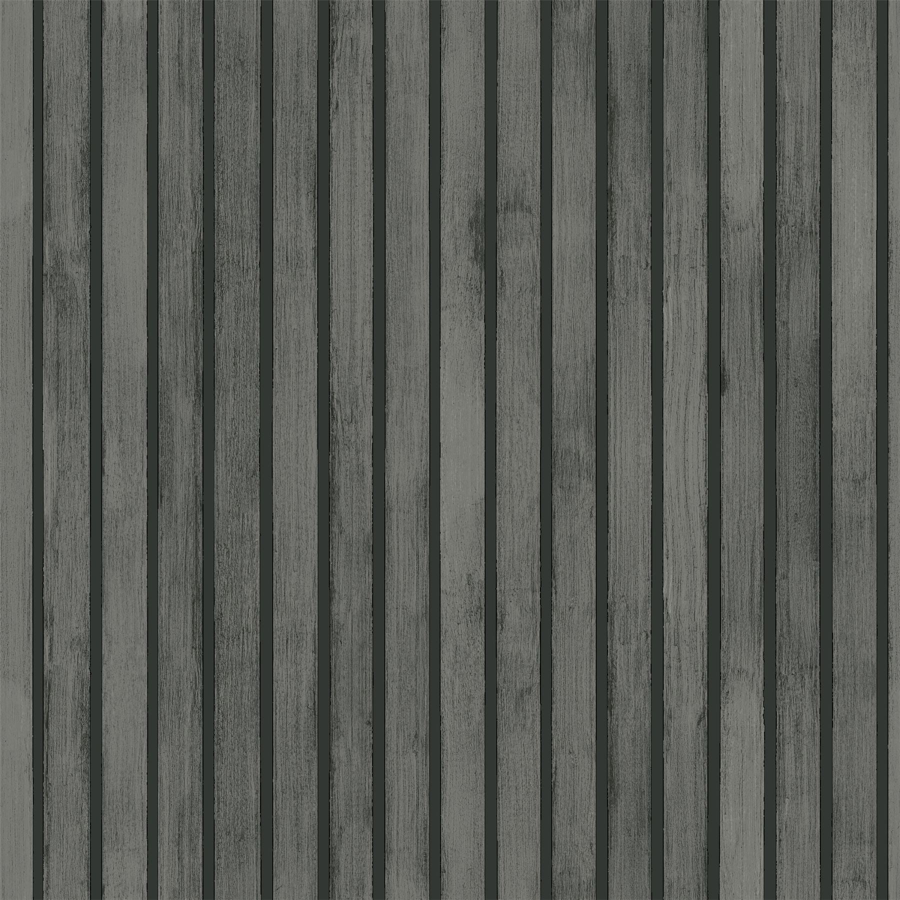 Arthouse Charcoal Grey Wood Slat Wallpaper