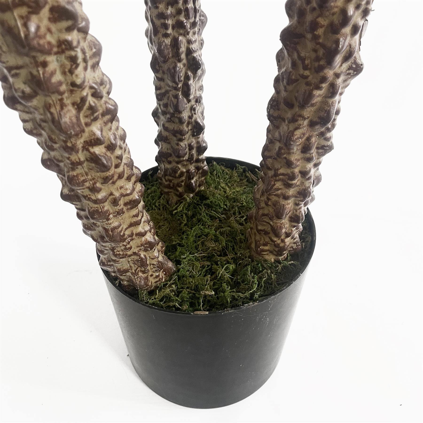155cm UV Resistant Artificial XL Triple Yukka Tree Plant, Dark Brown Red