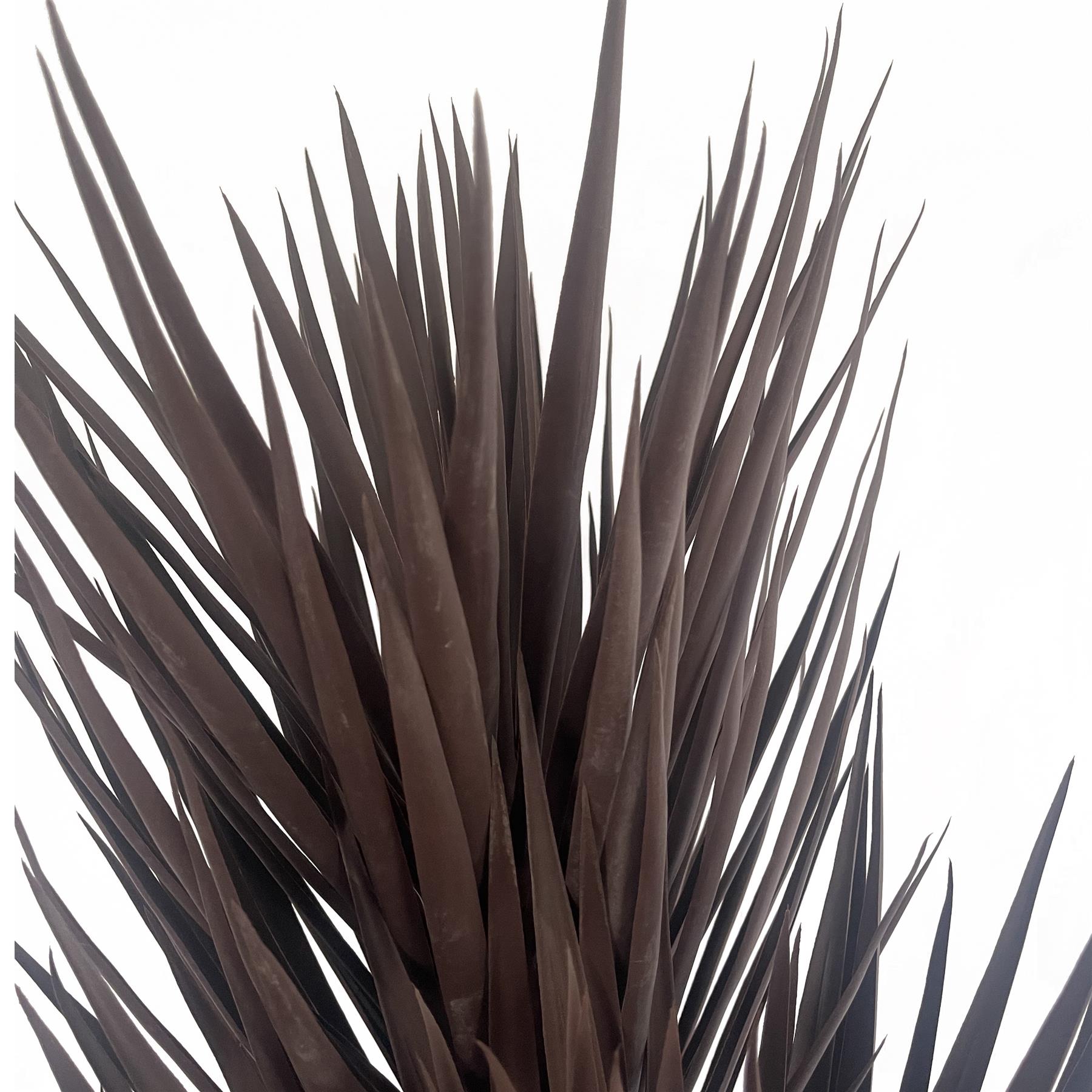 155cm UV Resistant Artificial XL Triple Yukka Tree Plant, Dark Brown Red