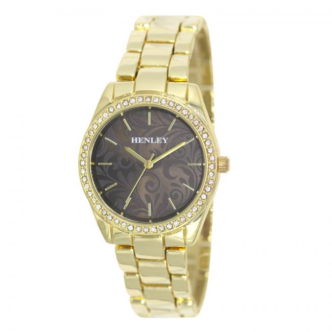 Henley Ladies Etched Pattern Dial Bracelet Watch