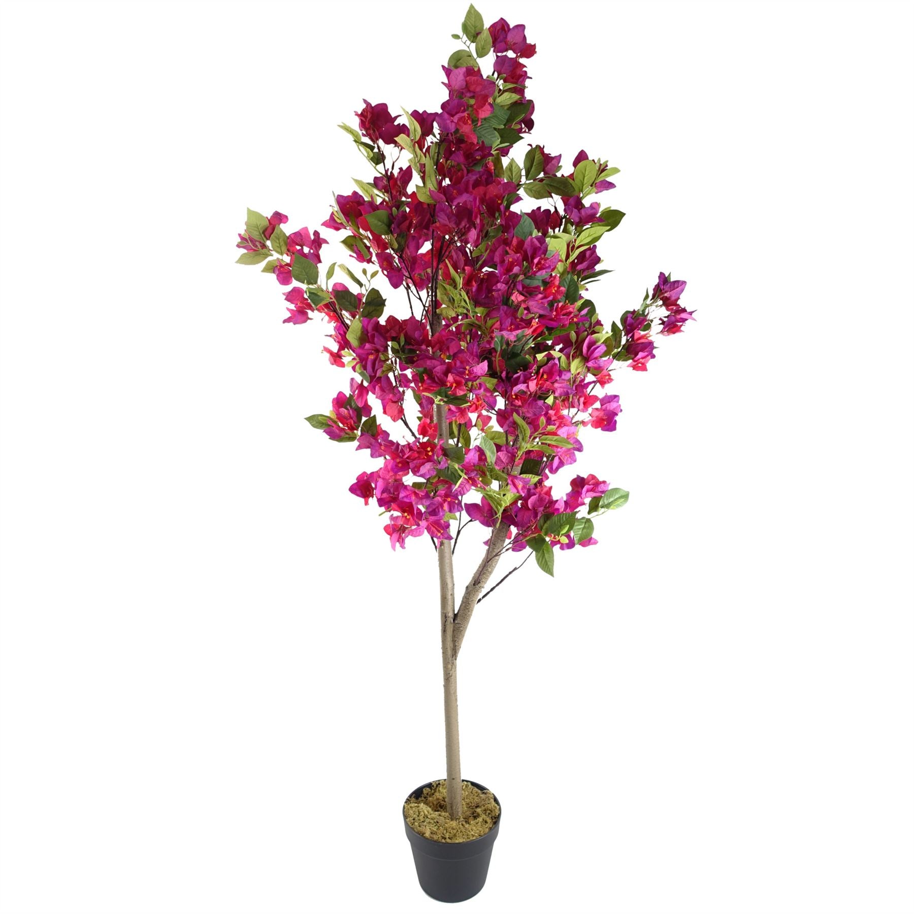 Leaf 150cm Artificial Pink Bougainvillea Tree in Plastic Pot