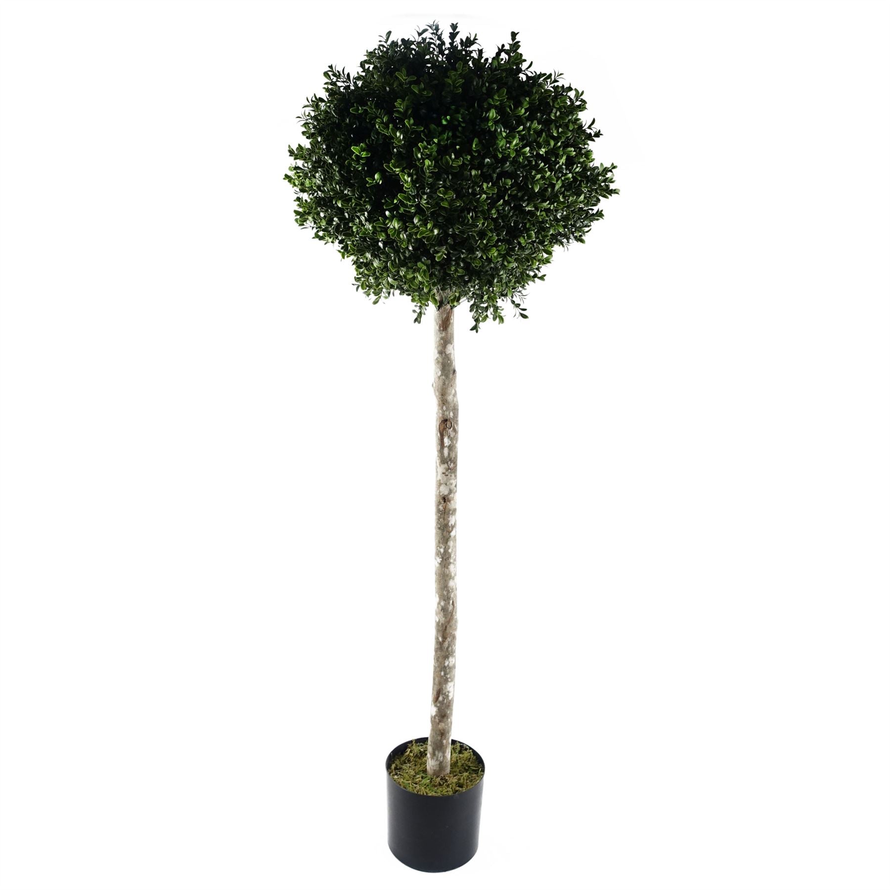 Leaf 140cm Artificial Buxus Ball Tree, UV Resistant Outdoor Topiary in Weighted Pot