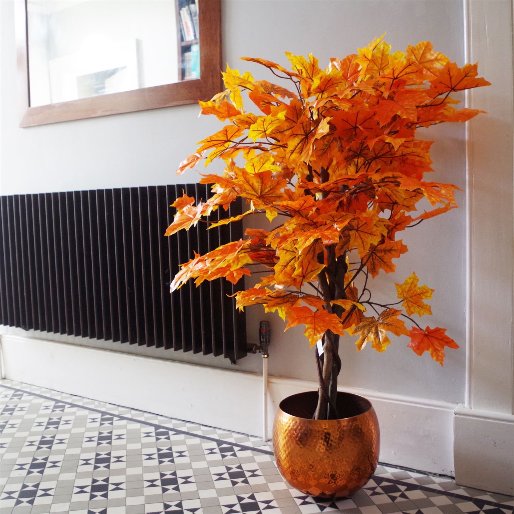 Leaf 125cm Orange Maple Artificial Tree
