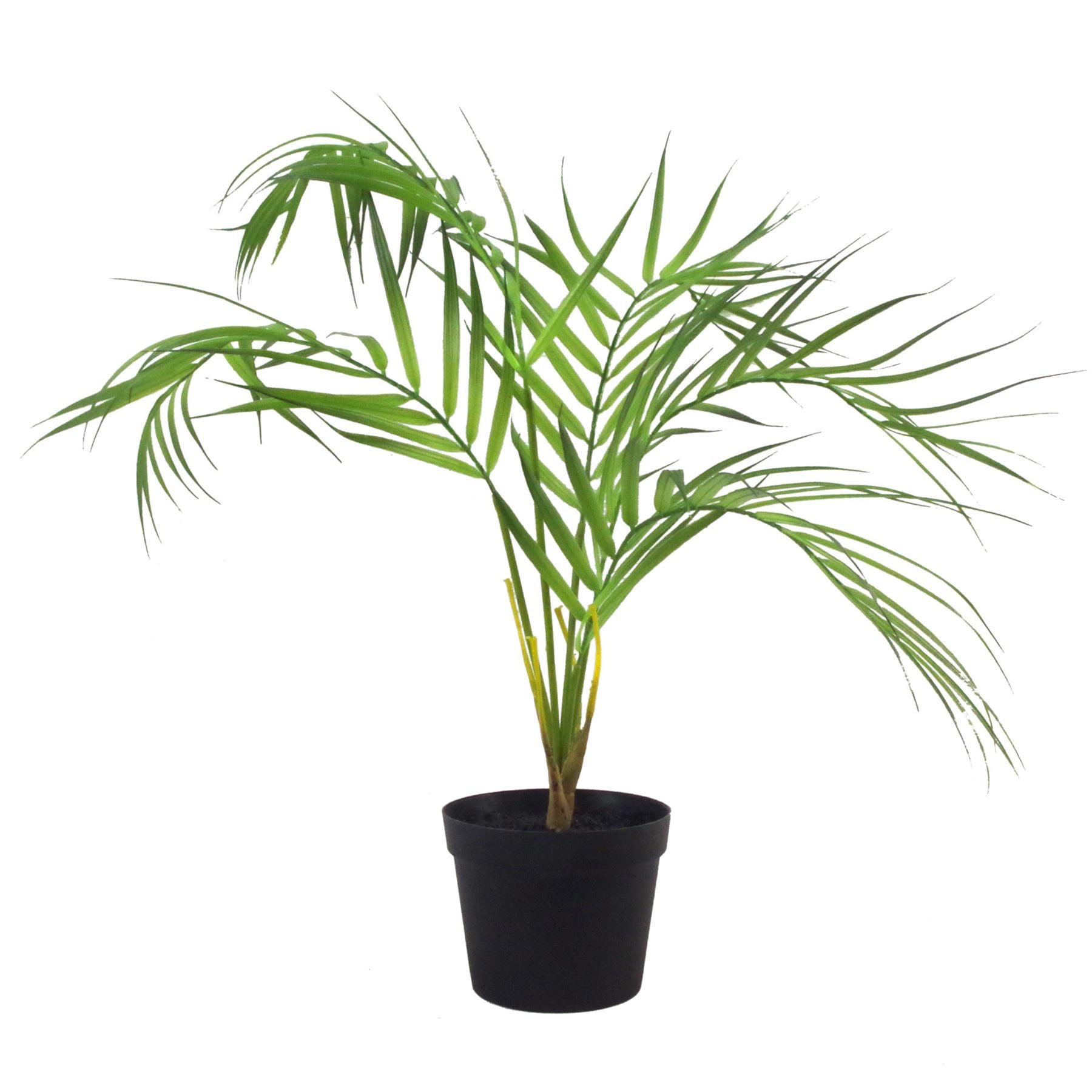 Leaf 50cm Mini Artificial Areca Palm with Black Pot