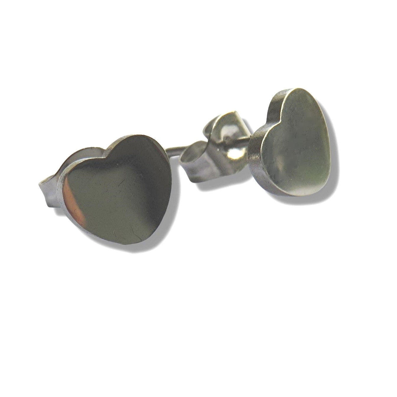 304 Stainless Steel Hypoallergenic Heart Stud Earrings